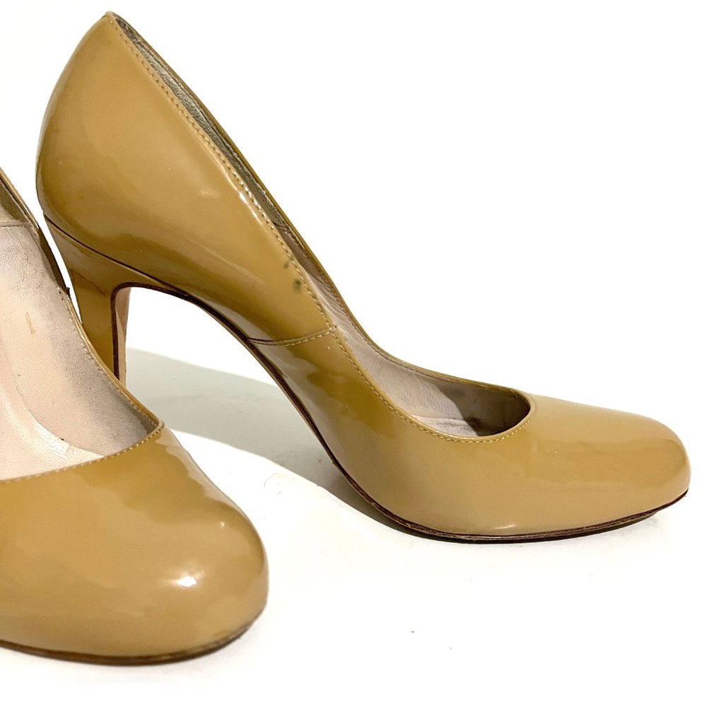 L.K. Bennett Shilo Taupe Patent Heels - Picture 7 of 13